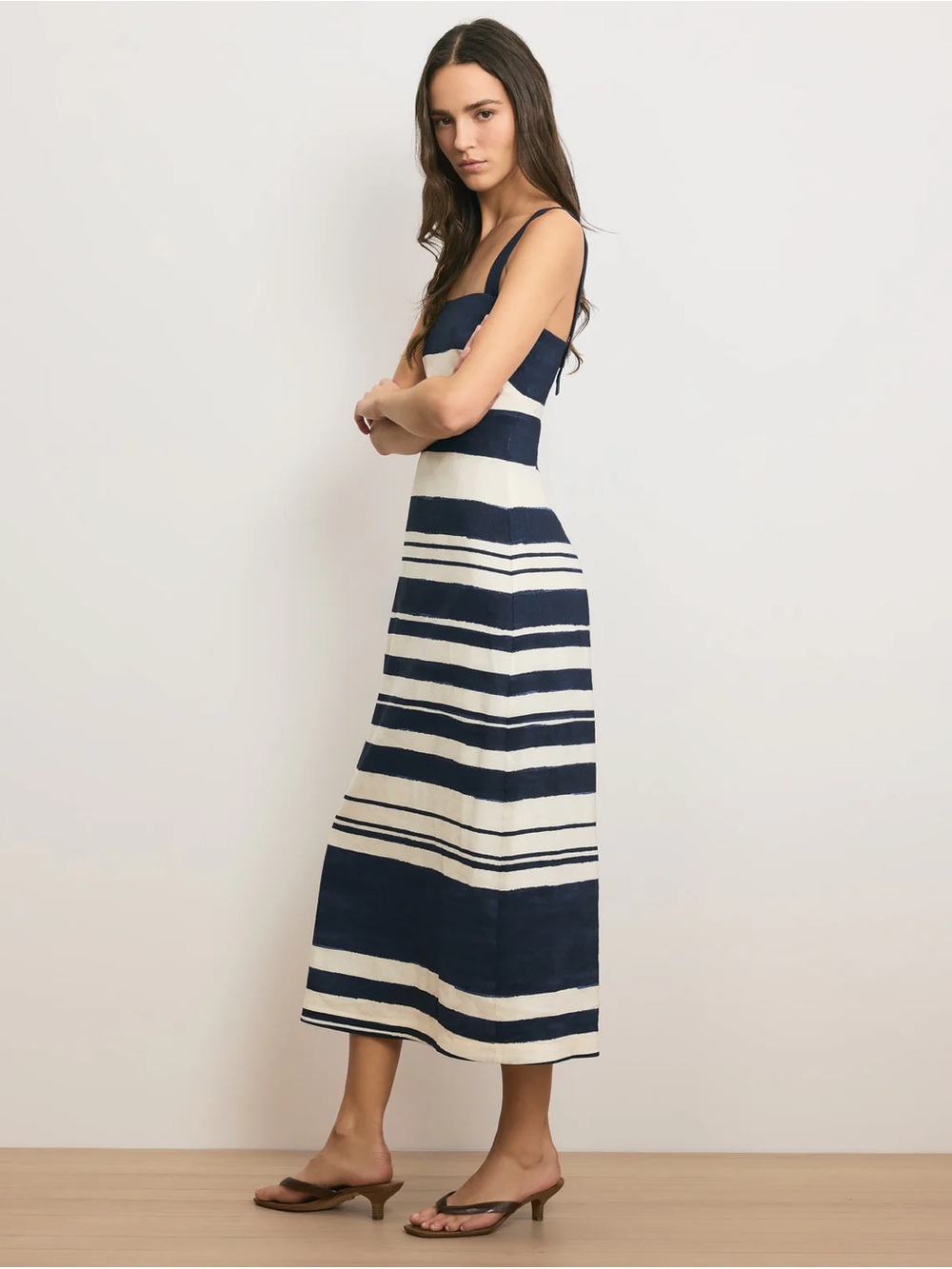 Veronica Beard Ella Striped Midi Dress - Picture 4 of 14